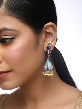 Alloy Jhumka Earrings in Gold