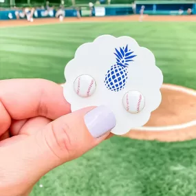 Baseball Signature Enamel Studs by Prep Obsessed