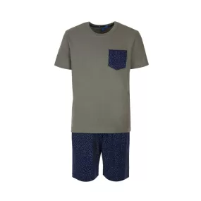 Boys Design Print  short & Solid Top with Pocket Pajamas(19)