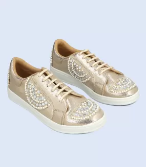 BW9266-GOLDEN-Women Sports Shoes