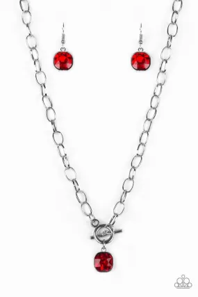 Dynamite Dazzle Red Necklace - Paparazzi Accessories