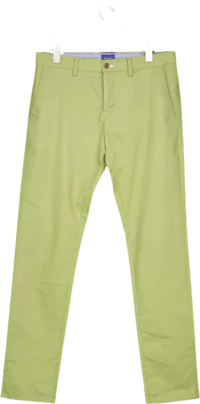 GANT Green Straight Leg Trousers W30