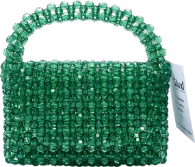 Melie Bianco Green Sherry Beaded Bag One Size