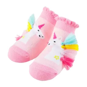 Mud Pie Unicorn Fringe Socks