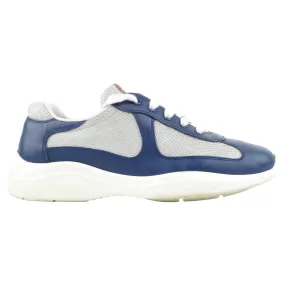 Prada Sport Blue Leather and Mesh Sneakers - 37.5