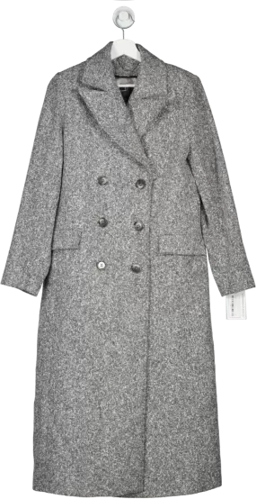 River Island Grey Ri Studio Smart Longline Coat UK 6