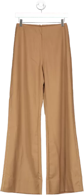 St Agni Brown Wide Leg Trousers UK S