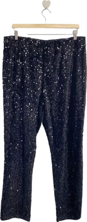 V By Very Black Sequin Leggings UK 18